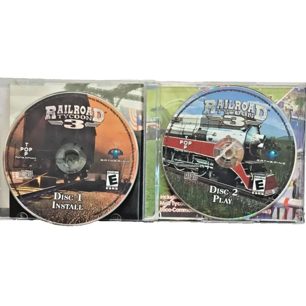 Railroad Tycoon II Platinum PC Game Windows CD-ROM Complete CIB 2002